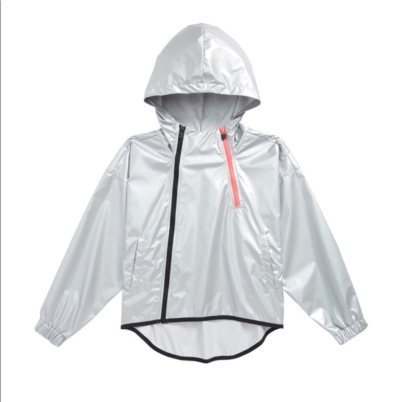 Zella Other - Della girls  silver metallic raincoat